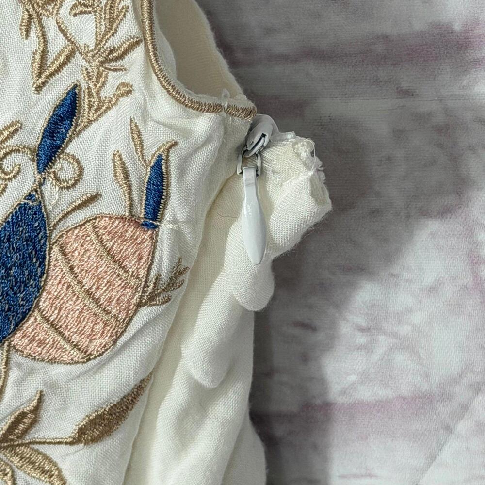 Lulus XS Daisy Petal Pickin' ivory embroidered mini dress - Picture 7 of 8